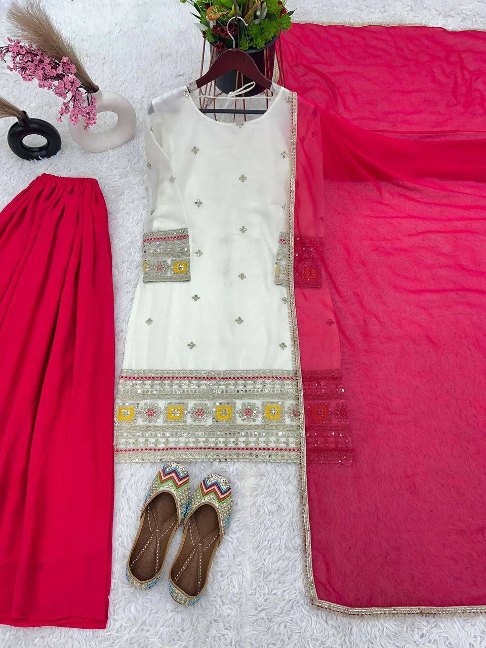 Vardan Ethnic Srk 5177 Heavy Faux Georgette Wholesale Sharara Suit — Wholesale Designer Salwar Suits, MPA wholesale from Surat — view 5